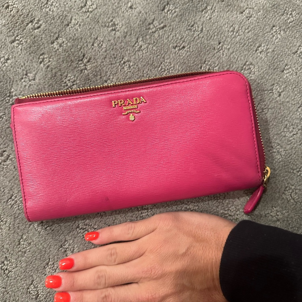 Prada Pink Leather Wallet